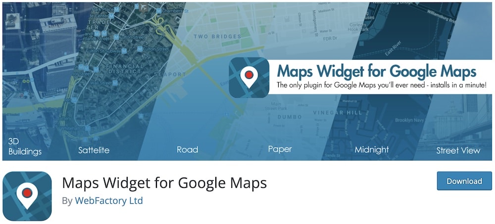 maps widget for wordpress