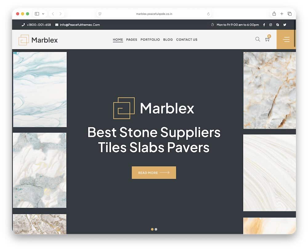 marblex flooring wordpress theme