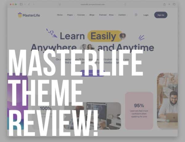 masterlife wordpress theme review
