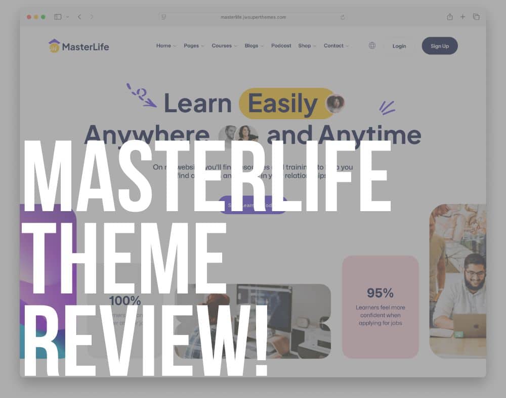 masterlife wordpress theme review