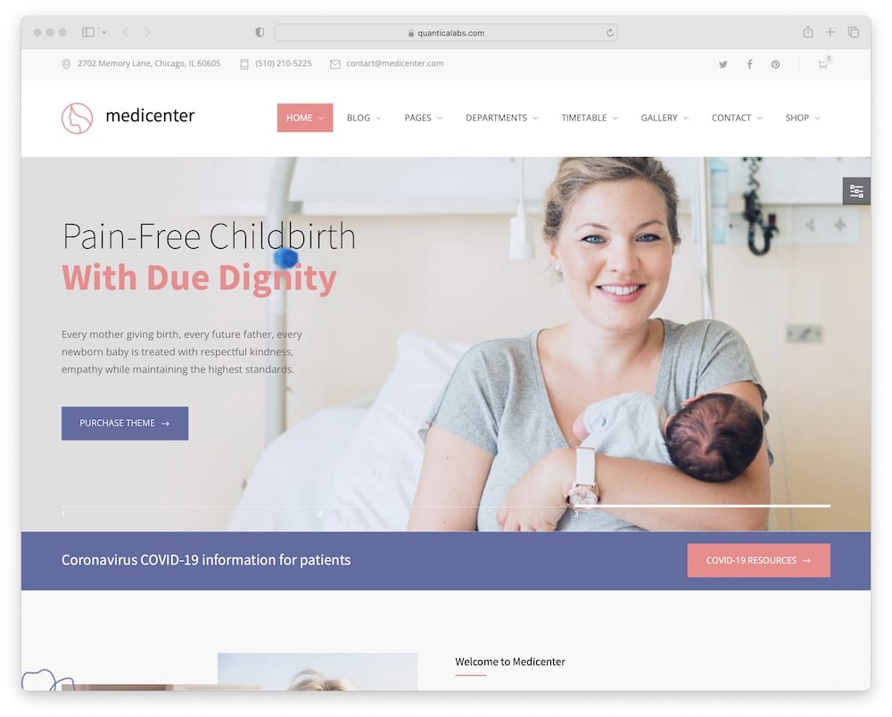 Medicenter Pregnancy Wordpress Theme 