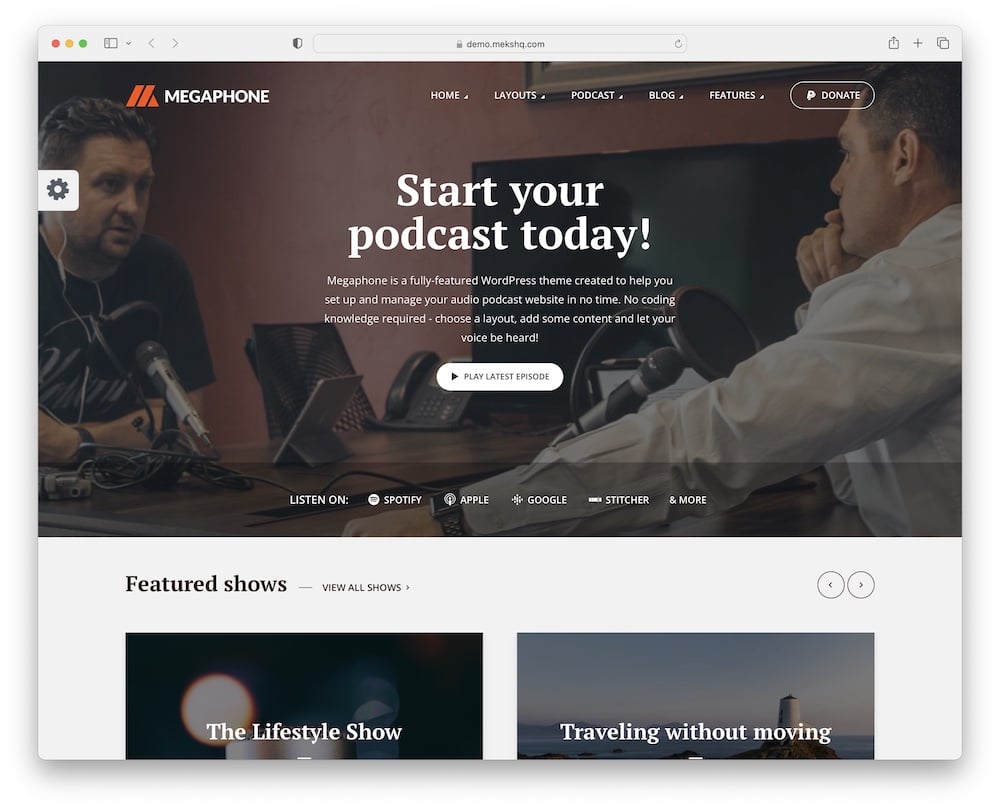 megaphone audio wordpress theme