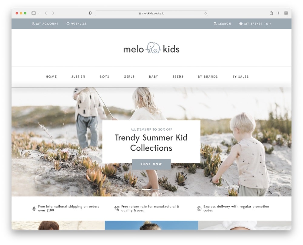 melo kids wordpress baby shop theme