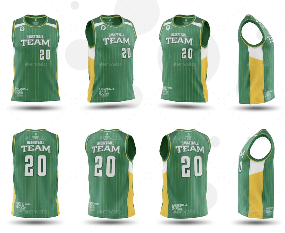 Basketball Uniform Mockup Template Design For Basketball Club