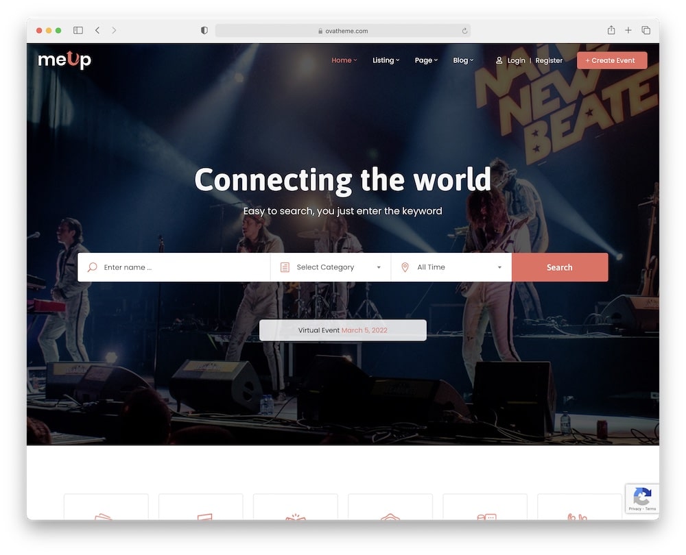 meup marketplace events wordpress theme