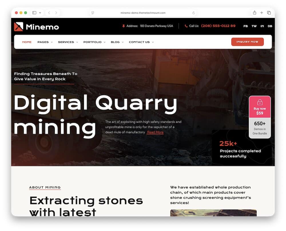 minemo mining wordpress theme