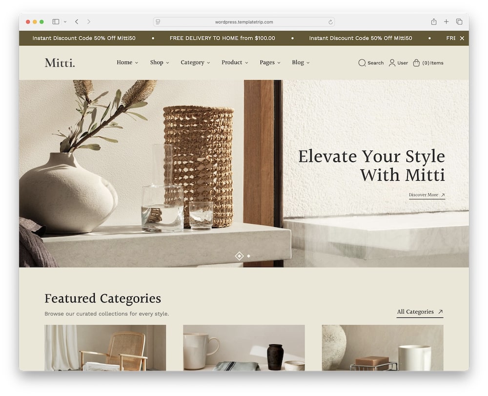 mitti wordpress home decor and crafts theme