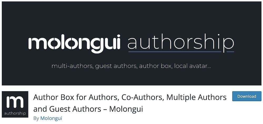 molongui wordpress author bio plugin