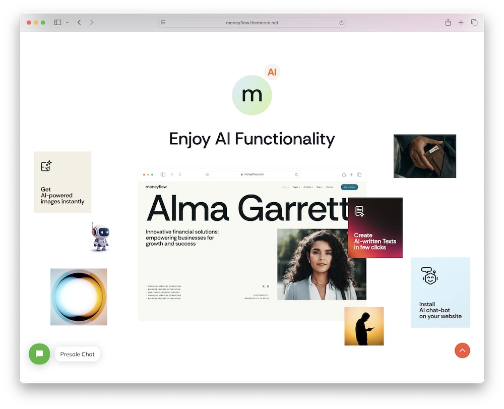 moneyflow wordpress theme ai content and image generator