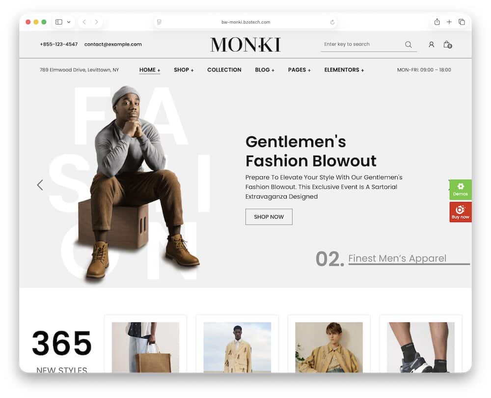 monki shoe store wordpress theme