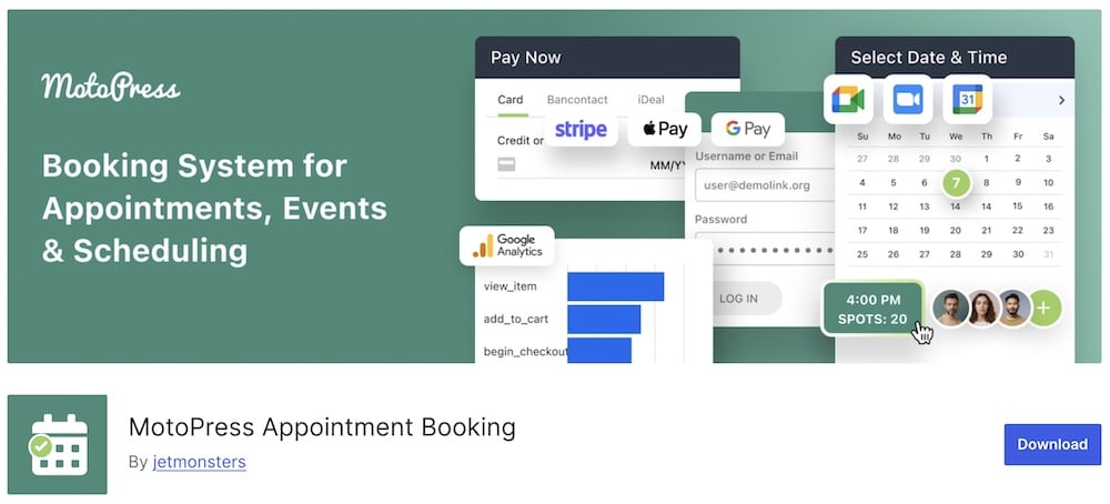motopress appointment booking free wp plugin
