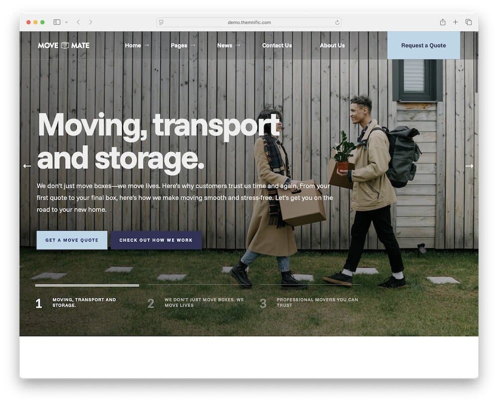 movemate self storage wordpress theme