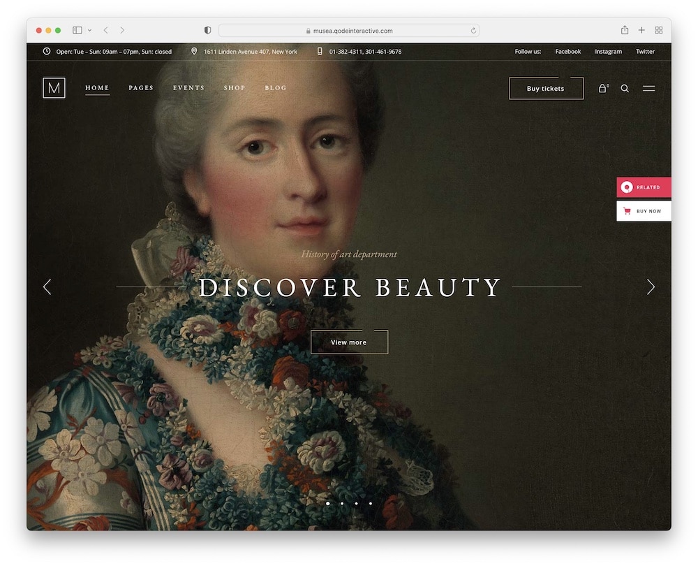 musea wordpress art gallery museum theme