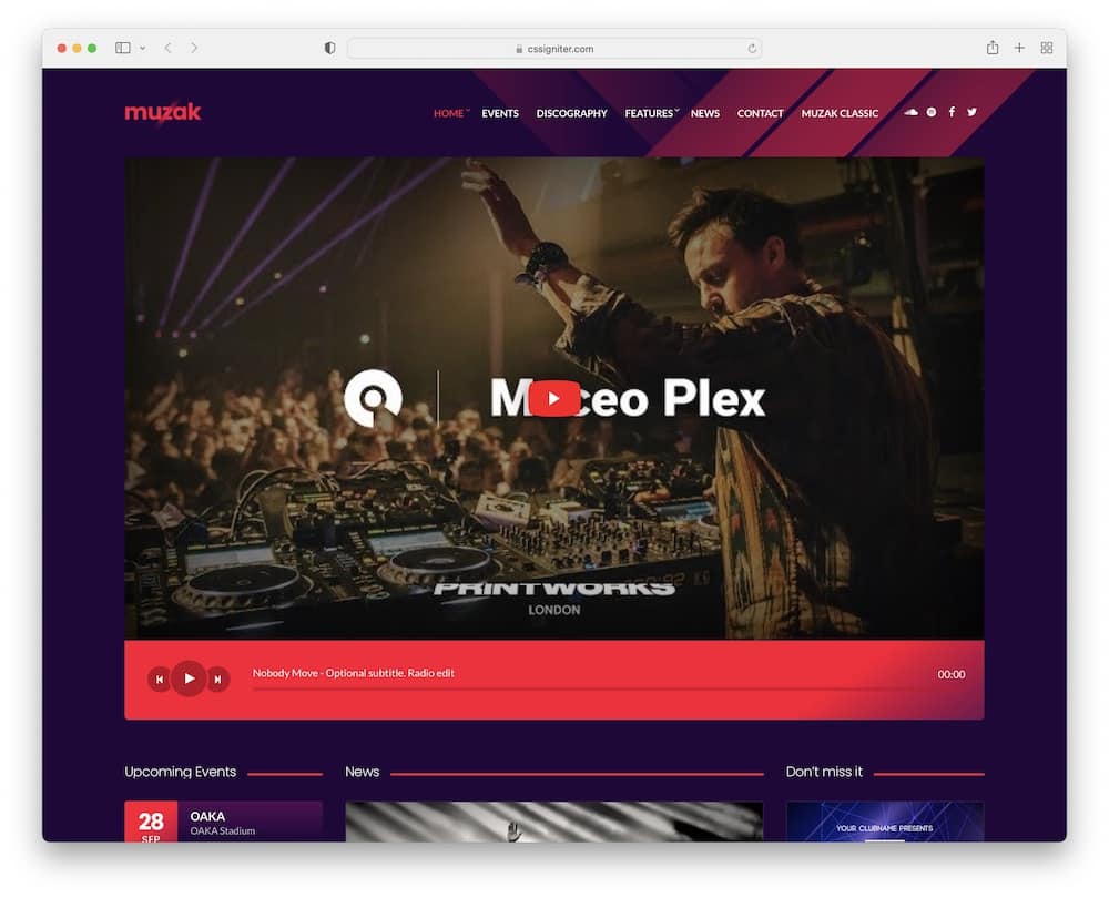 muzak wordpress music store theme