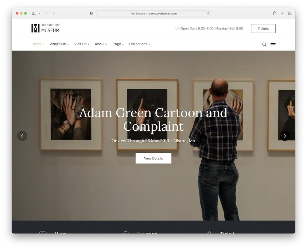 muzze wordpress museum art theme