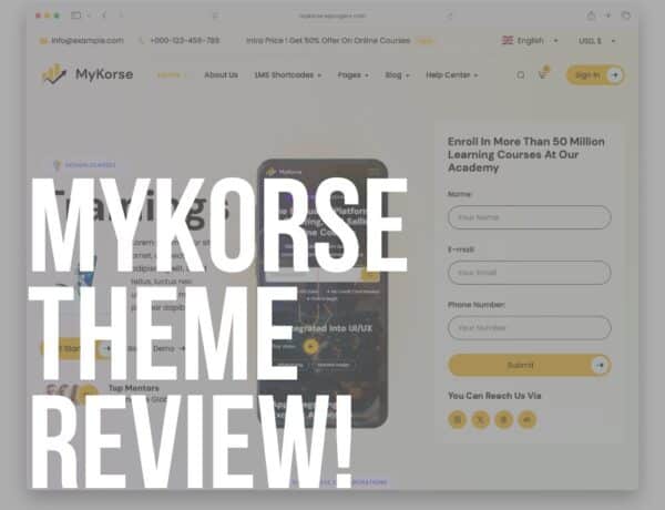 mykorse wordpress theme review