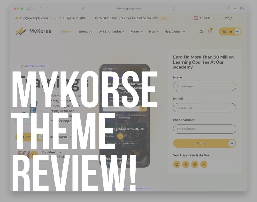 mykorse wordpress theme review