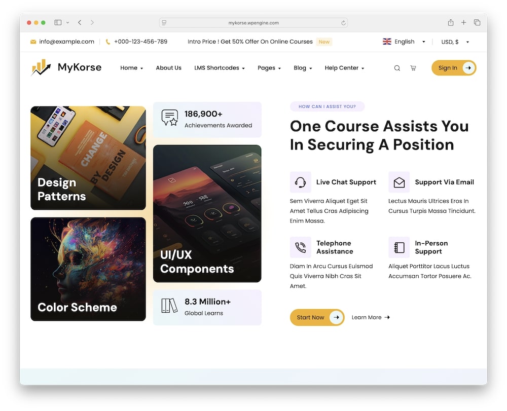 mykorse wordpress theme test