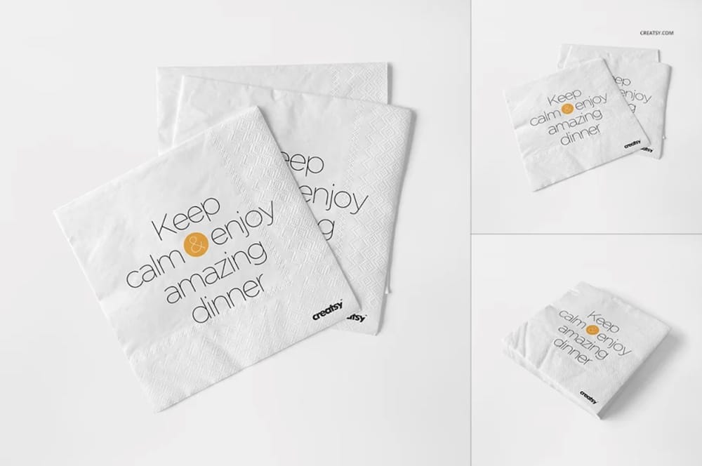 Napkin Logo Mockup 