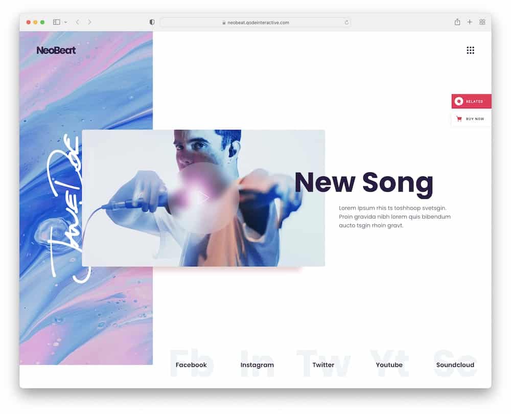 neobeat wordpress music studio theme