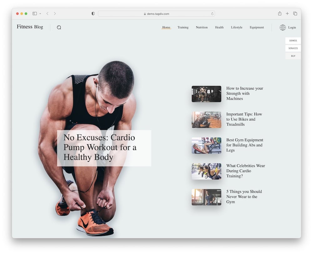 newspaper fitness wordpress theme