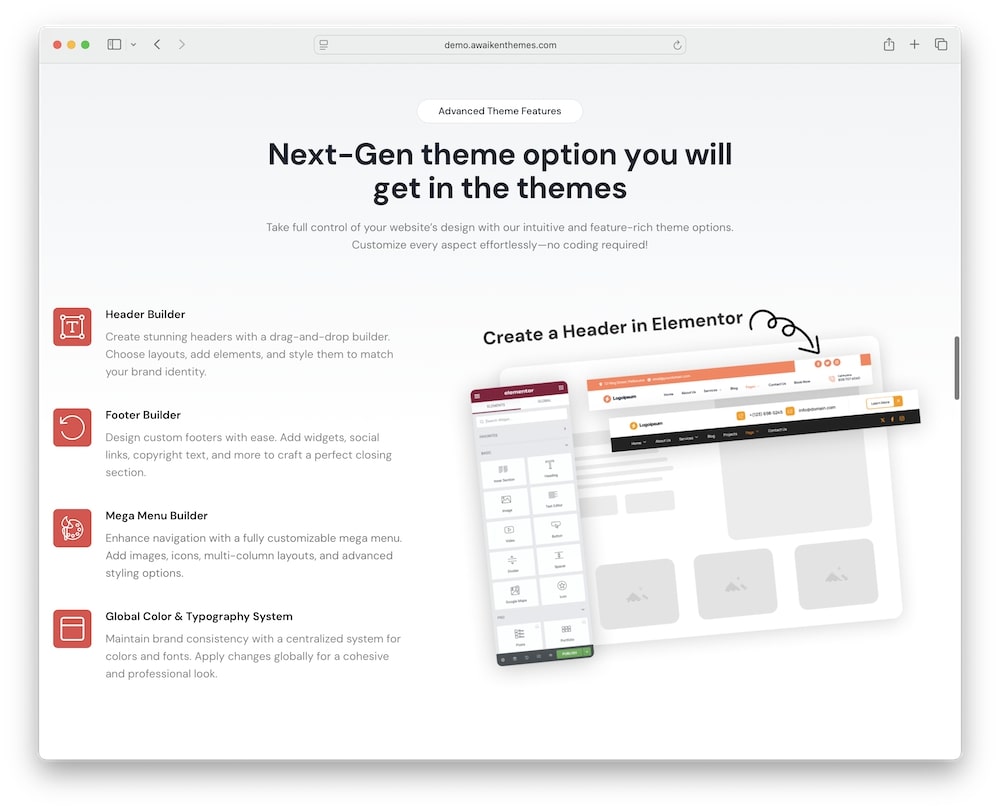 nextmind wordpress theme mega menu builder
