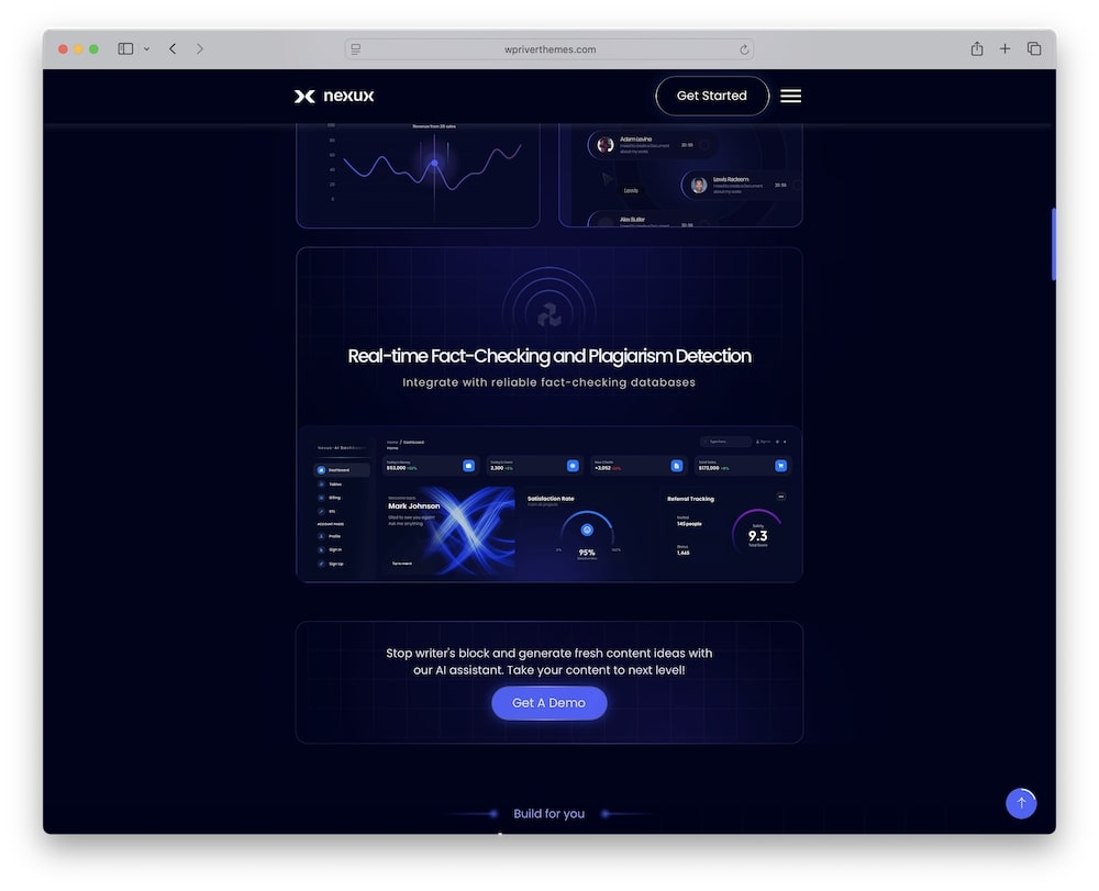 nexux wordpress theme conversion focused elements