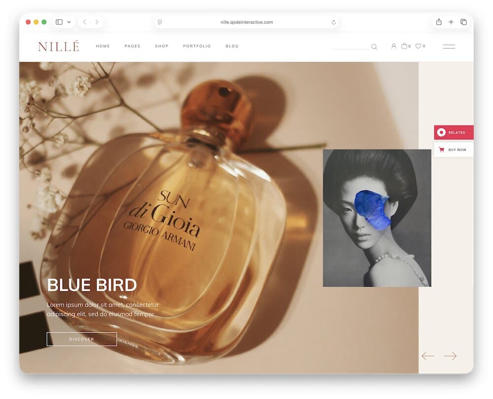 nille perfume store wordpress theme