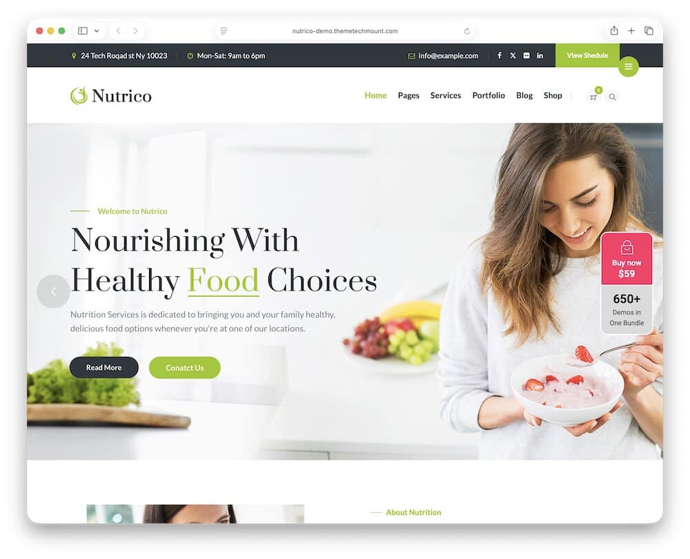 nutrico dietitian wordpress theme