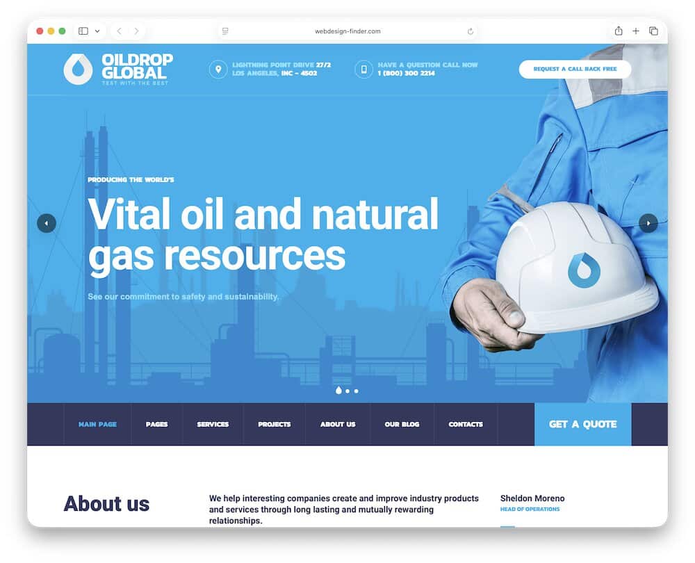 oildrop oil gas wordpress theme
