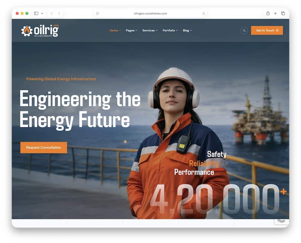 oilrigpro oil gas wordpress theme