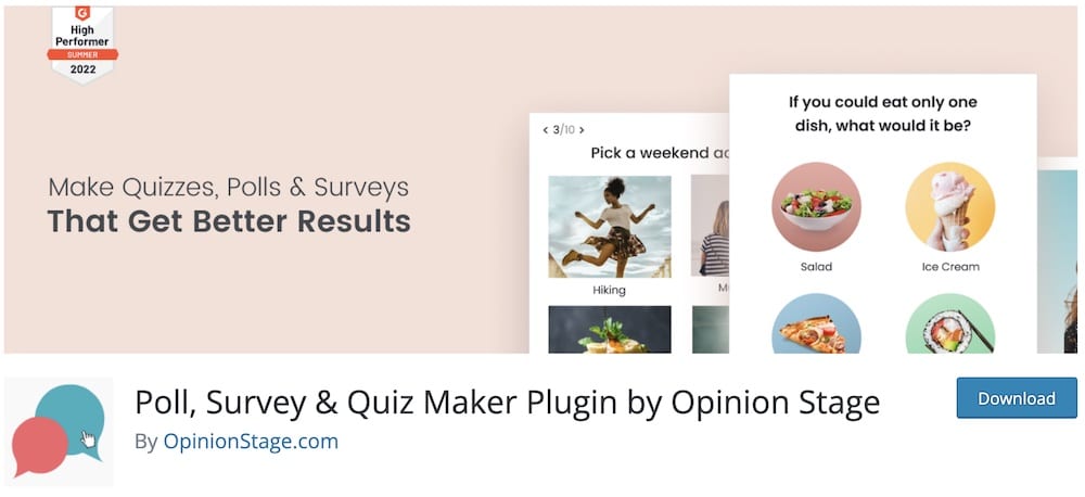 opinion stage wordpress quiz maker