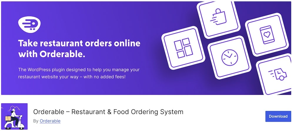 orderable restaurant food ordering system