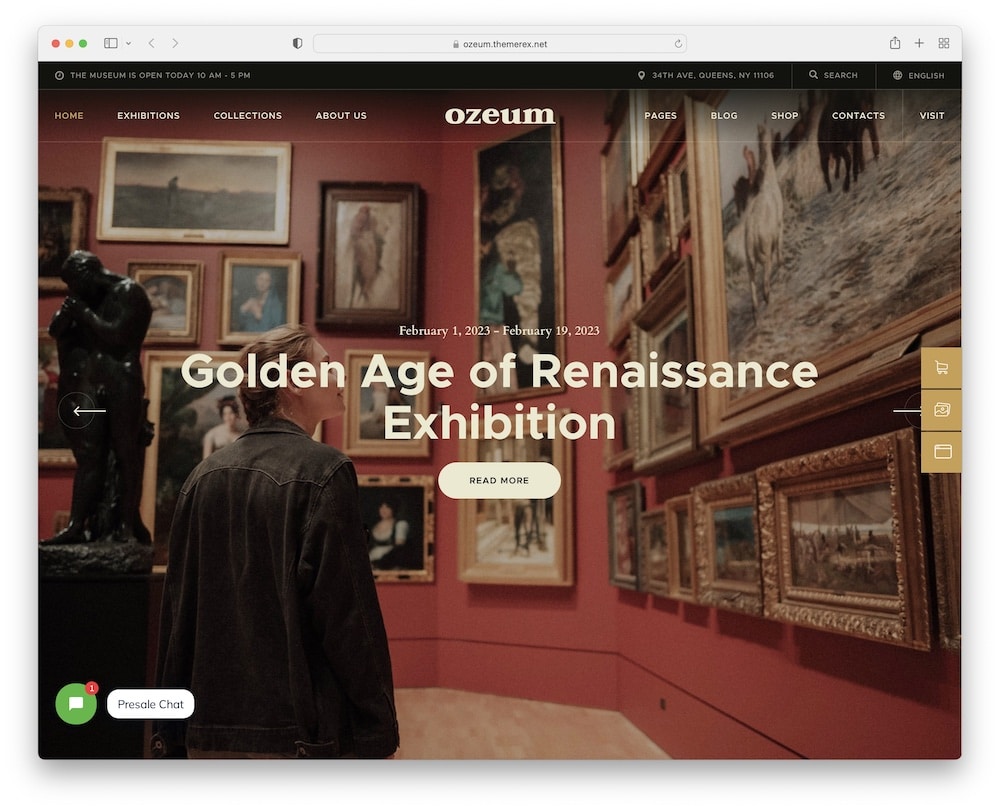 ozeum wordpress online museum theme