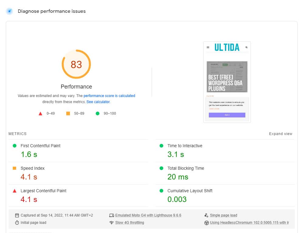 pagespeed insights for your website