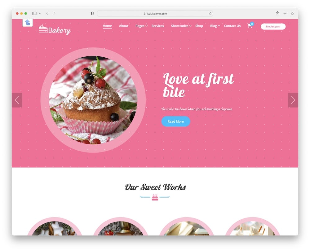 panadero bakery free wordpress theme