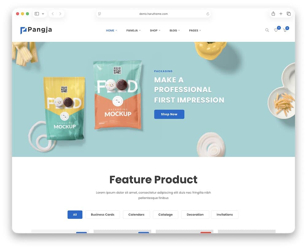 pangja print shop wordpress theme