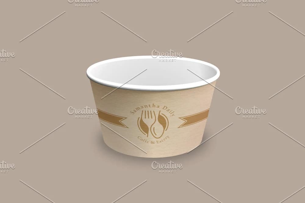 paper bowl psd template