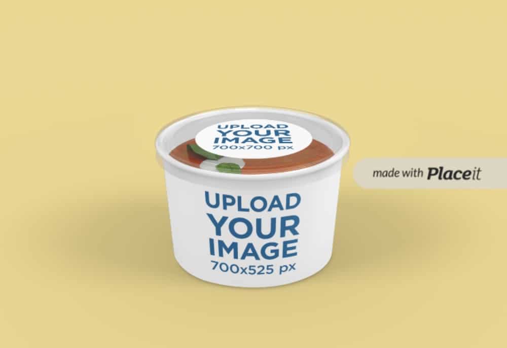 paper soup bowl mockup