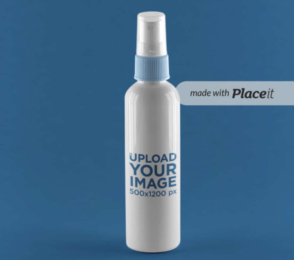 Free Mini Spray Bottle Mockup (PSD)