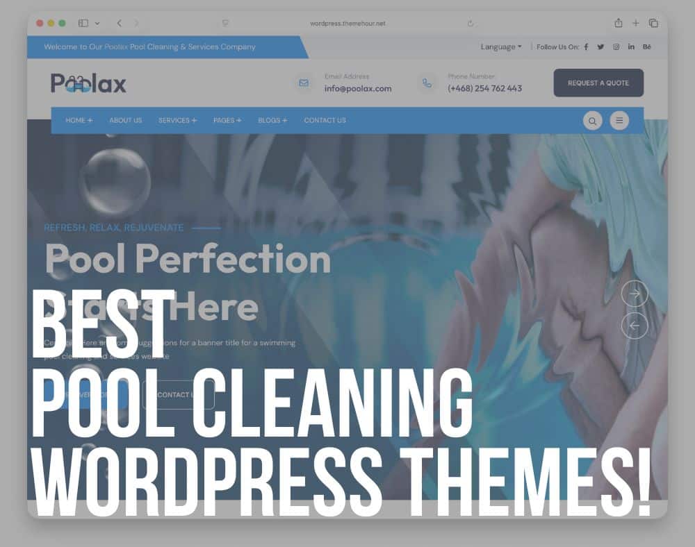 best pool cleaning wordpress themes