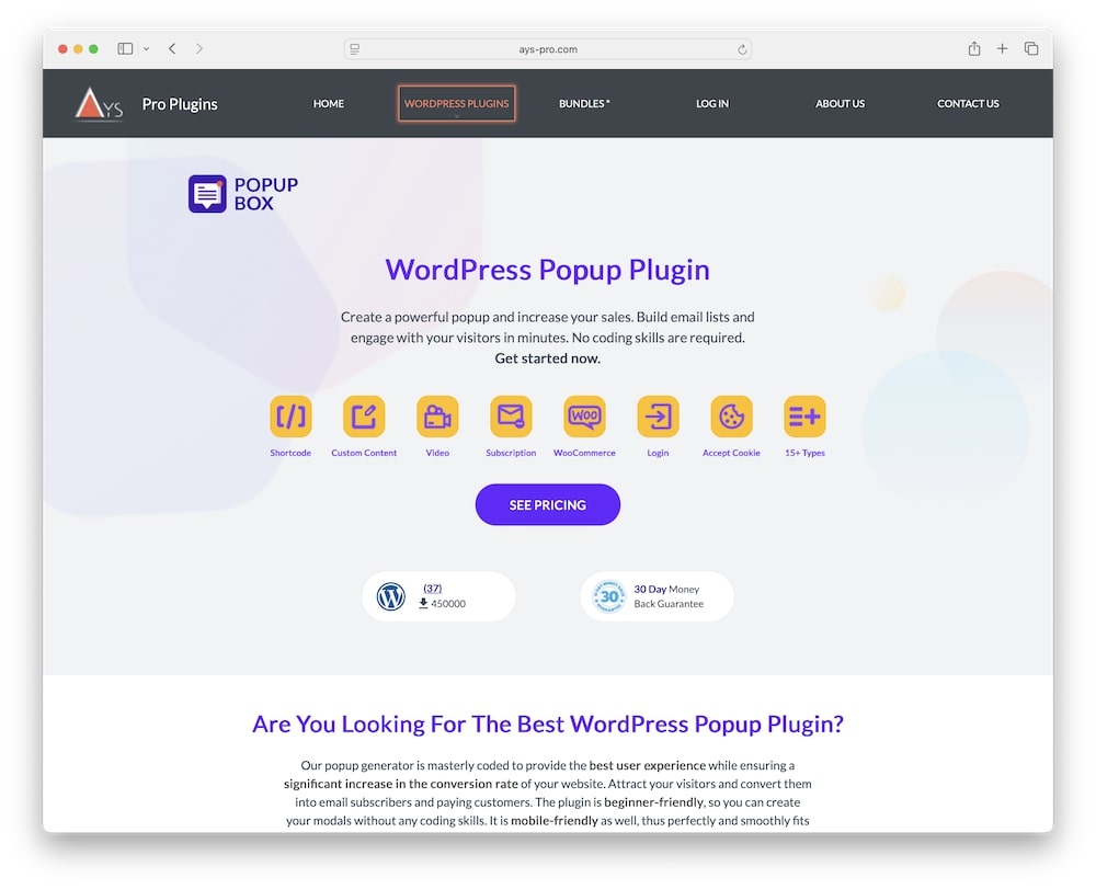 popup box wordpress plugin