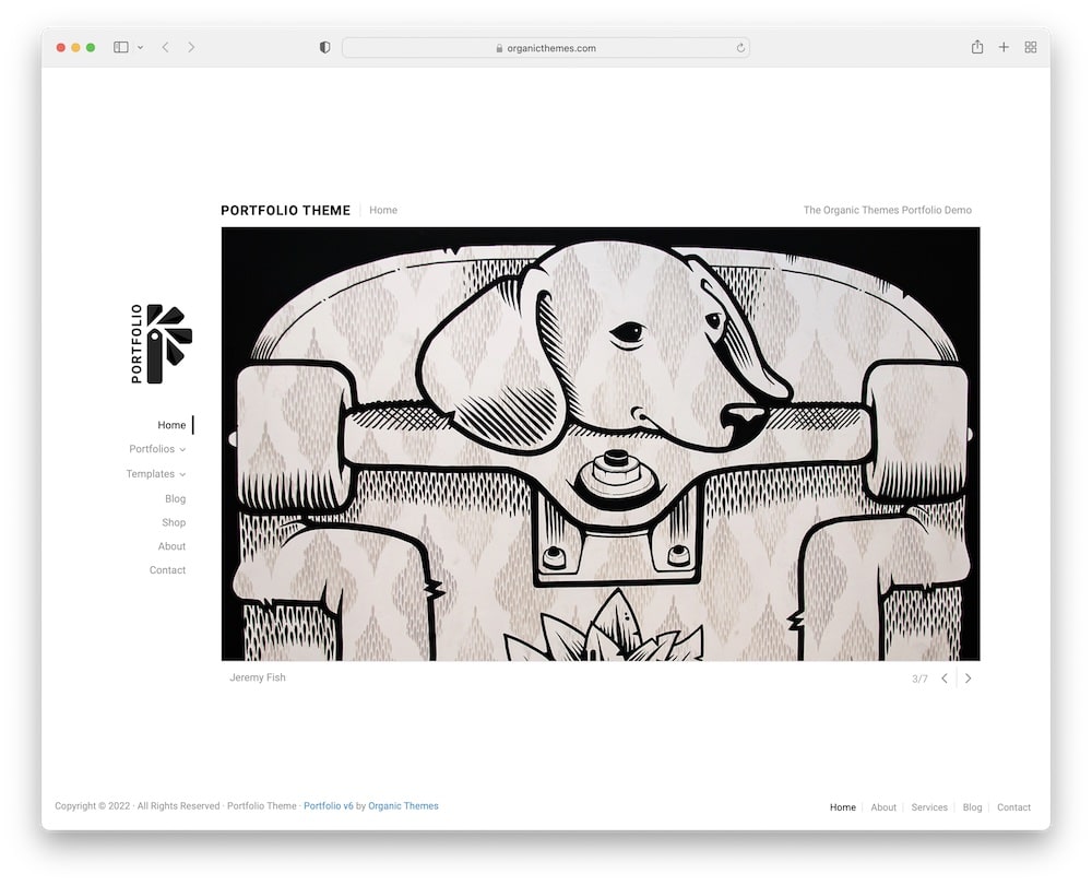 portfolio lite wordpress theme for artists