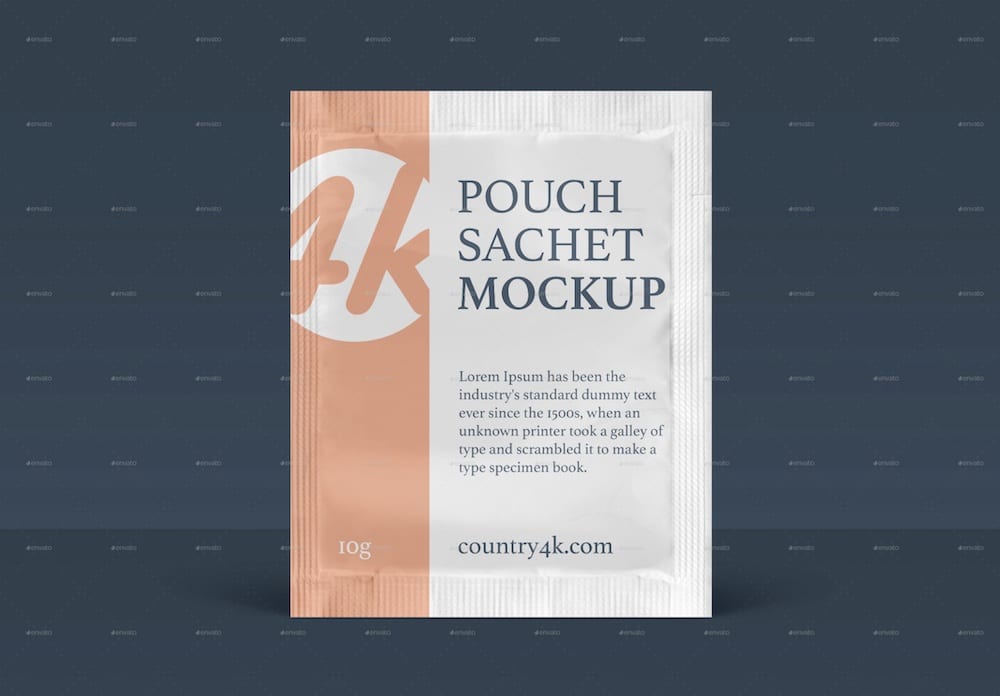 pouch sachet mockup set