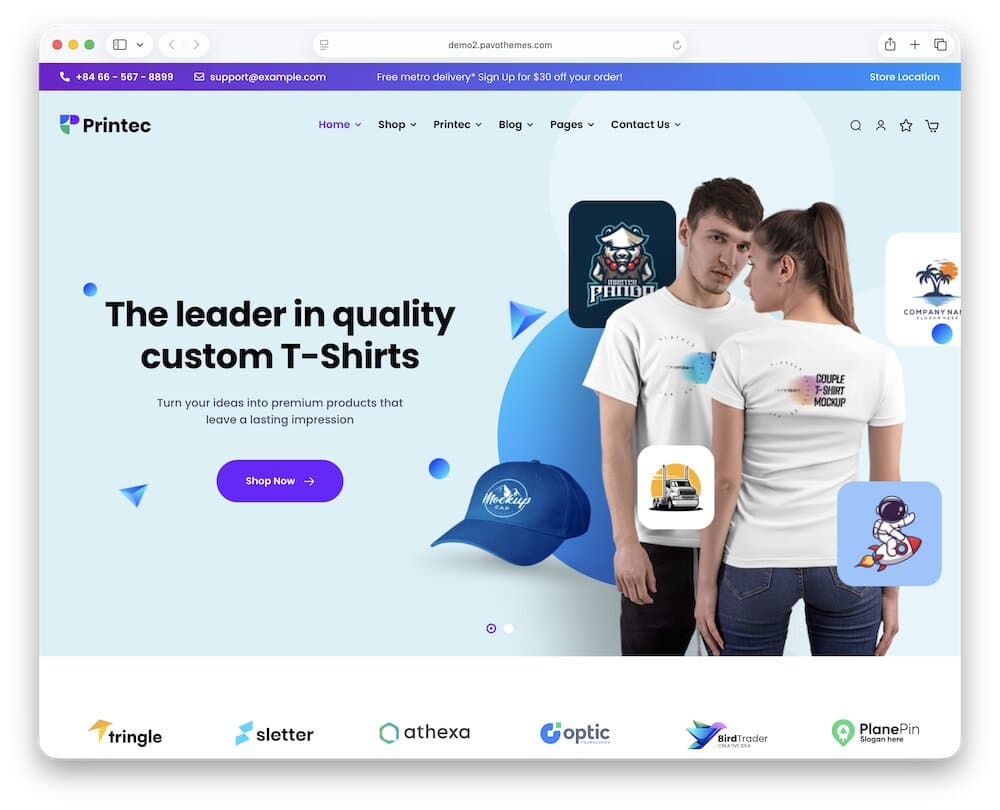 printec print shop wordpress theme