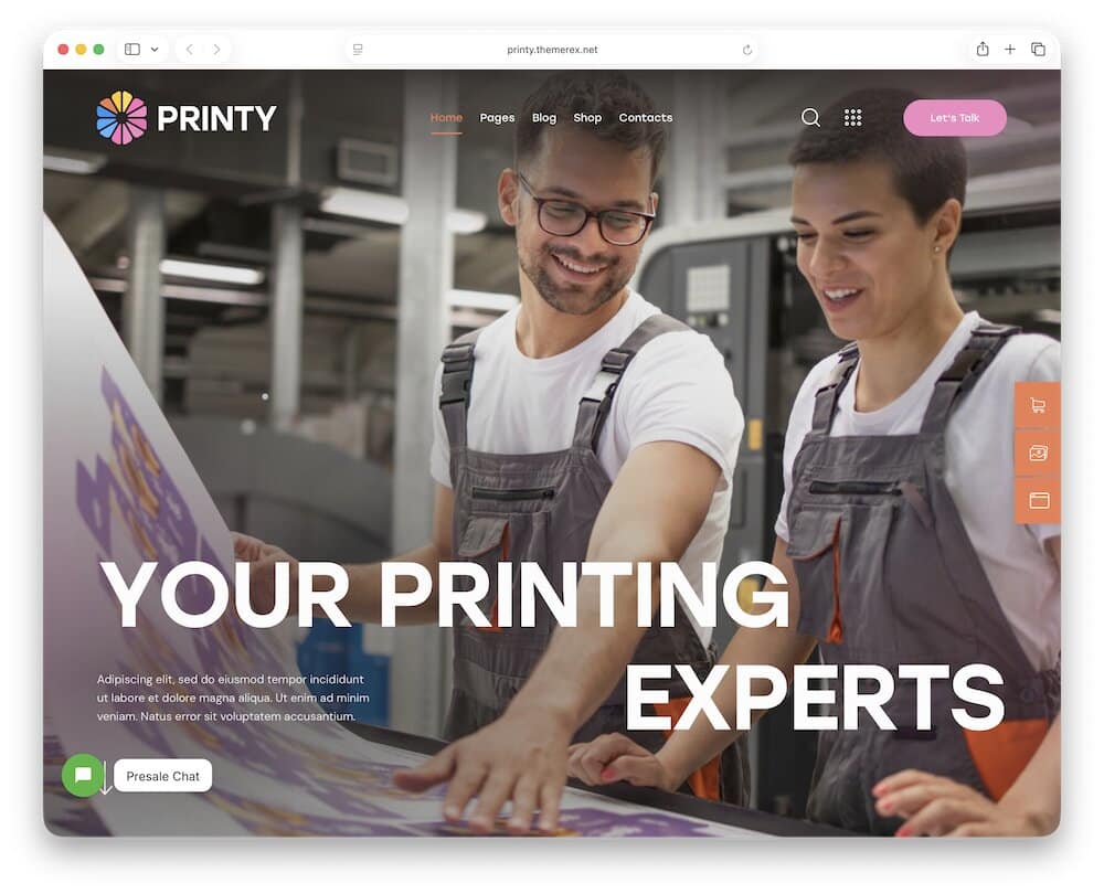 printy print shop wordpress theme
