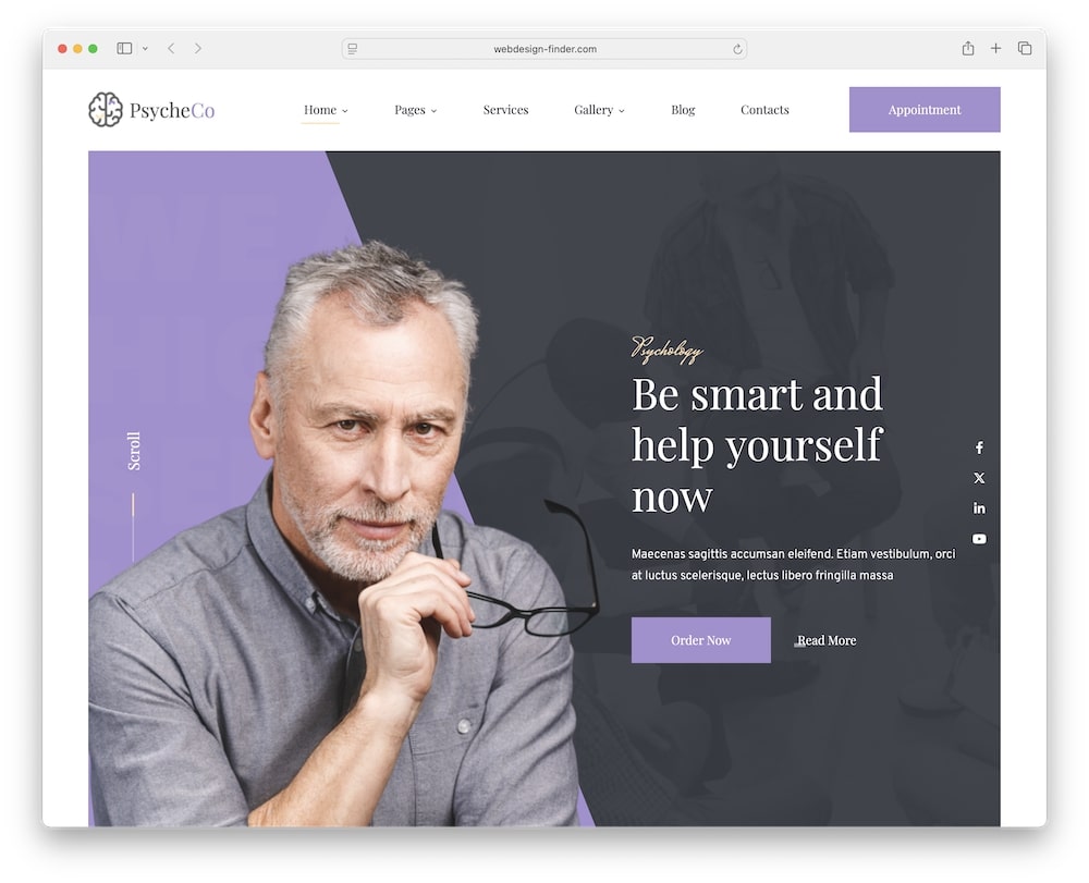 psycheco mental health wordpress theme