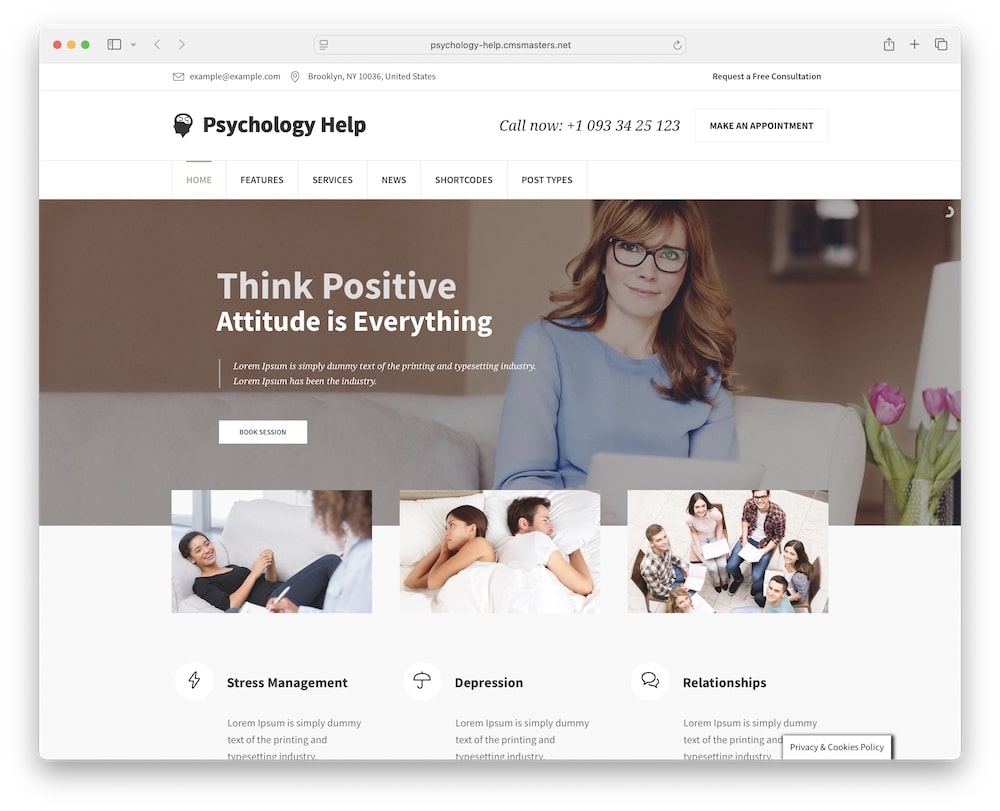 psychology help wordpress theme