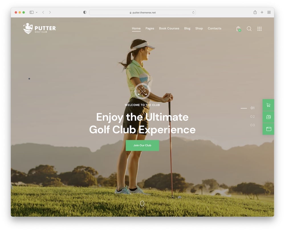 putter wordpress golf theme