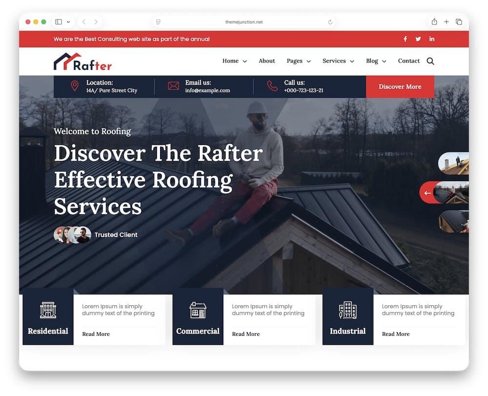 raffter roofing wordpress theme